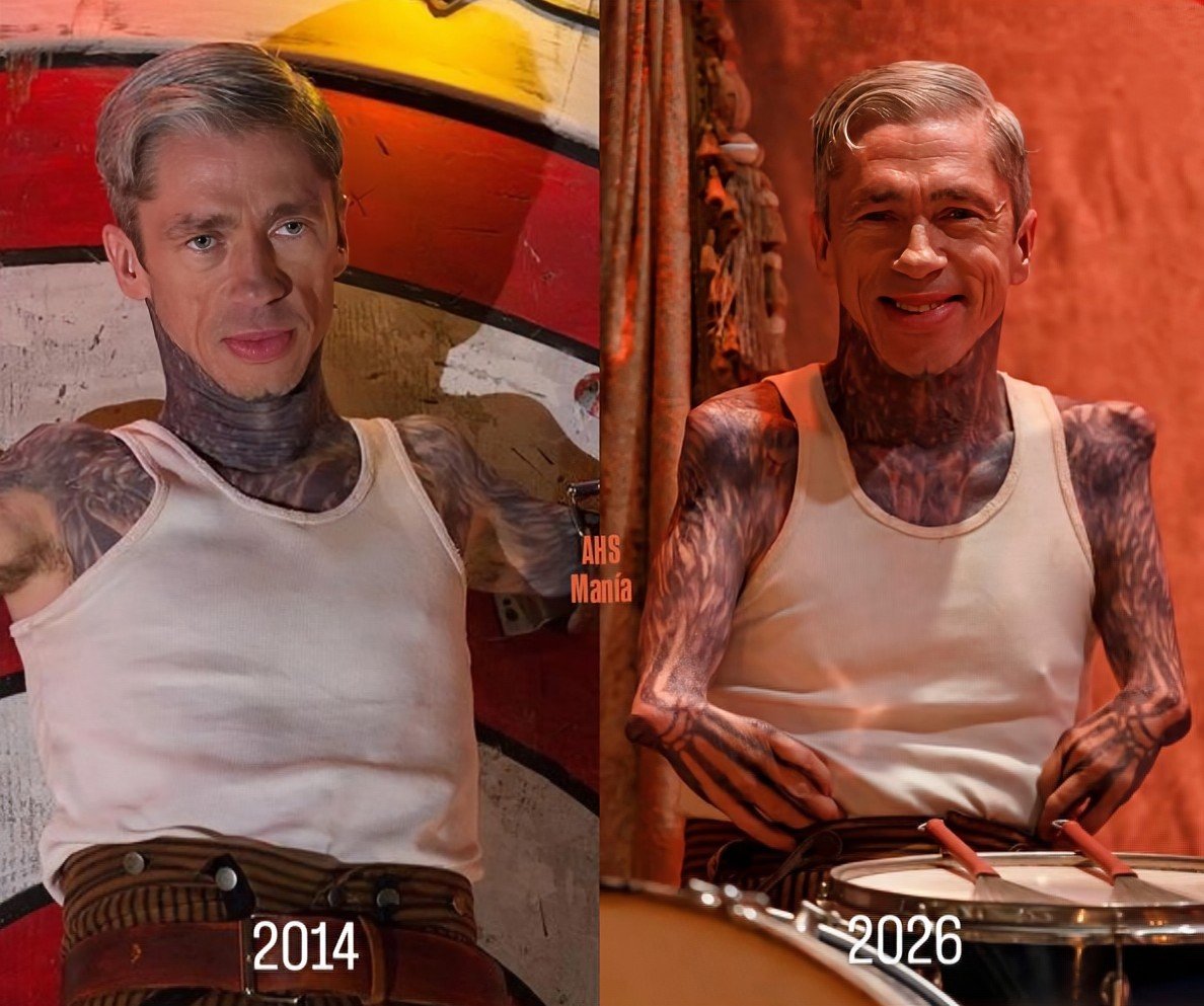 AHS_Mania's tweet photo. Después de 12 años regresa Mat Fraser como Paul la foca ilustrada a El Gabinete de Curiosidades de la Señorita Elsa en la actual temporada 13 de American Horror Story.

#AHS #AHS13 #AmericanHorrorStory #AHSFreakShow #FreakShow https://t.co/XNUxTYzNn0