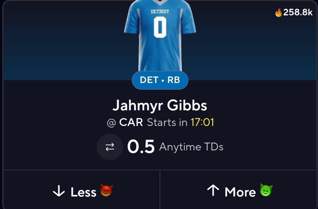 BookitHQ's tweet photo. The entire world is on Gibbs TD goblin.

Anyone dare lock in that demon less than? https://t.co/H39ZJsFdcP