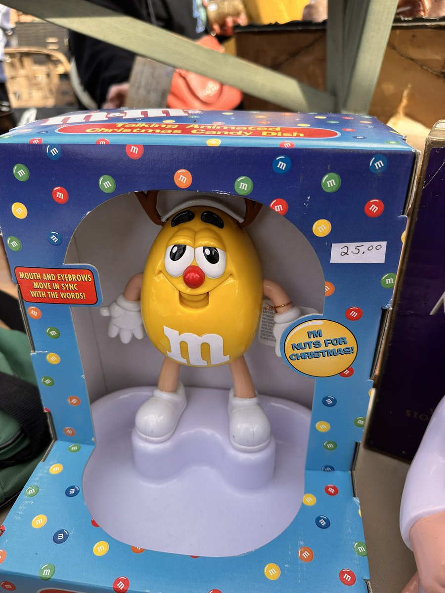 MocklerPack's tweet photo. Last weekend, I was visiting my brother and went to a big flea market and found M&amp;M dispensers that John doesn’t have. https://t.co/al6BijFp84