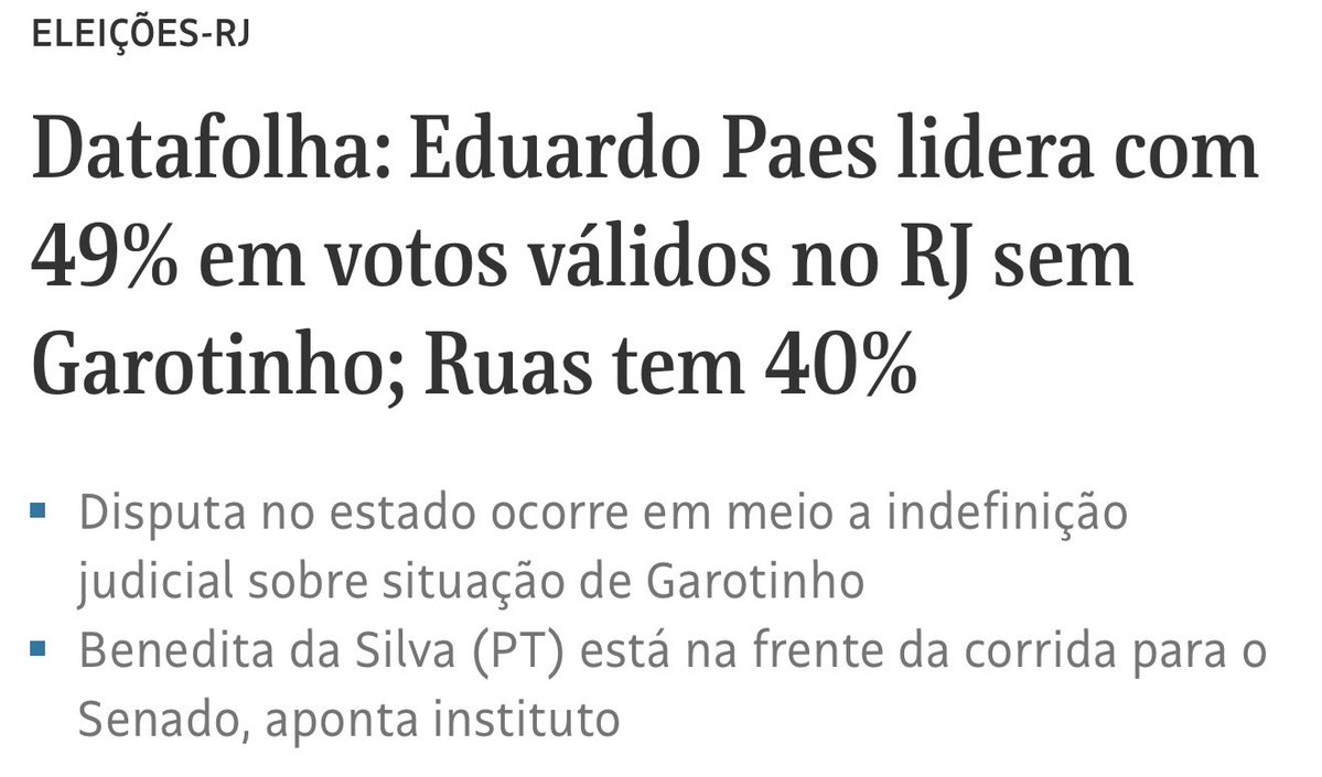 rafaelgloves's tweet photo. Pesquisa de ONTEM.

Resultado: Douglas 49.30% e Benedita fora do Senado 

Que absurdo! Isso tem que ser INVESTIGADO! https://t.co/FcZ5Apc8hB
