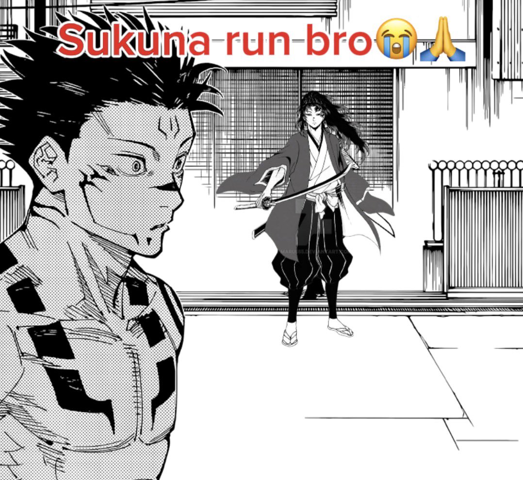 cloutxyx's tweet photo. Sukuna please just run bro😭Yorrichi about to solo your verse https://t.co/m8eS6nZcox