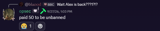 slashbleood's tweet photo. this same dude ur reply to is the same pedo yall let pay for an unban in yalls server to just go be a pedo to more people, but yall wanna say us in /bleood lets in pradators alright. https://t.co/dP5JtmZsJl