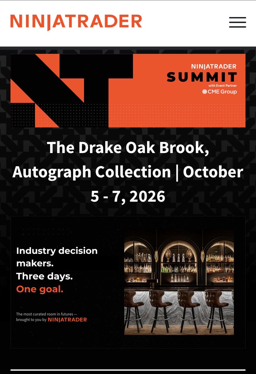 TradeyBrady's tweet photo. Looking forward to a great event with @NinjaTrader this week

Thanks @CMEGroup for hosting

Let’s lock TF in folks!

🥷📈 https://t.co/wV8KsYbwlp