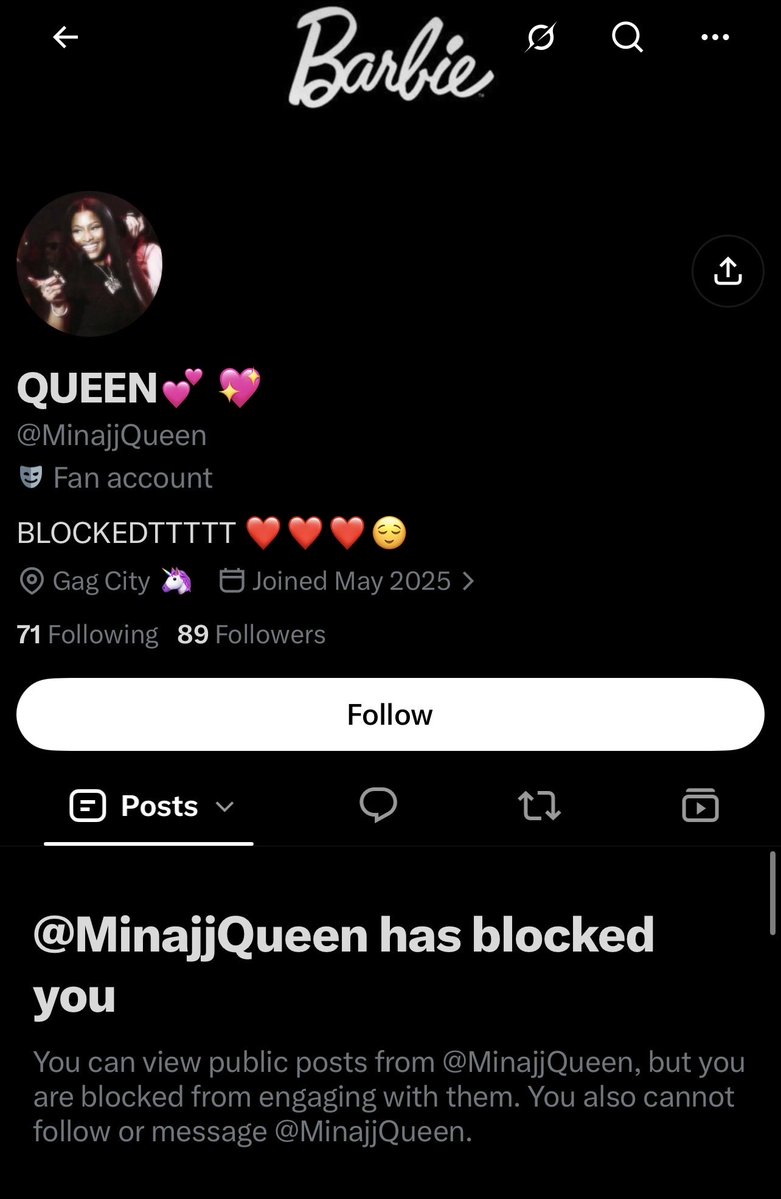 thatfooltiya's tweet photo. @ItsBankhead_ I responded to you at work. Then decided you weren’t worth my time so I deleted. One she dropped a freestyle and the check the charts. You knew to block! @MinajjQueen go enjoy the “vOte ReD” bs. https://t.co/p13cjOBYDB