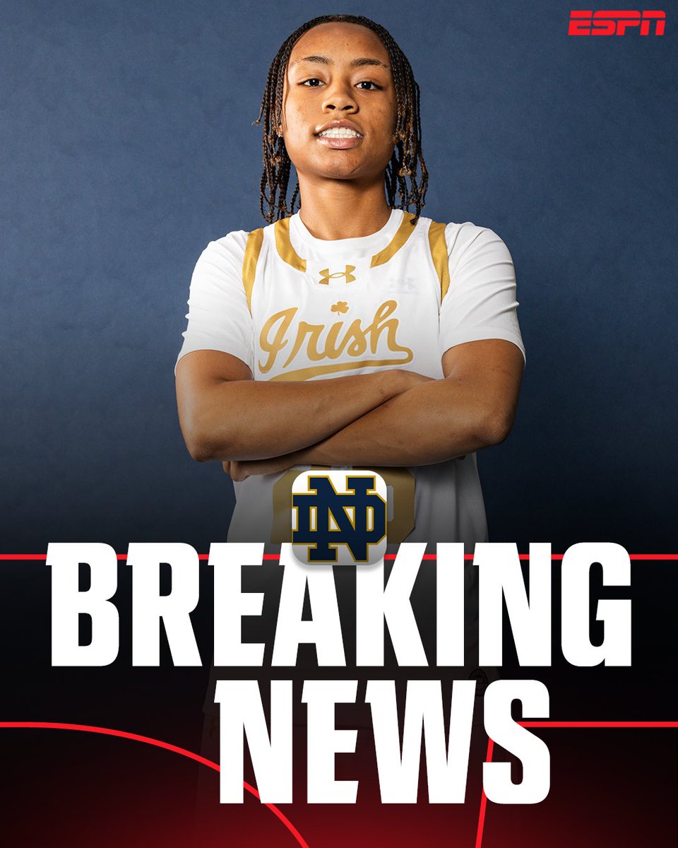 SCNext's tweet photo. Breaking: Chasity Rice, the No. 36 ranked player in the SC Next 100 for the Class of 2027, has committed to Notre Dame, she tells ESPN’s @ShaneLaflin. https://t.co/GJsOPe44Sh