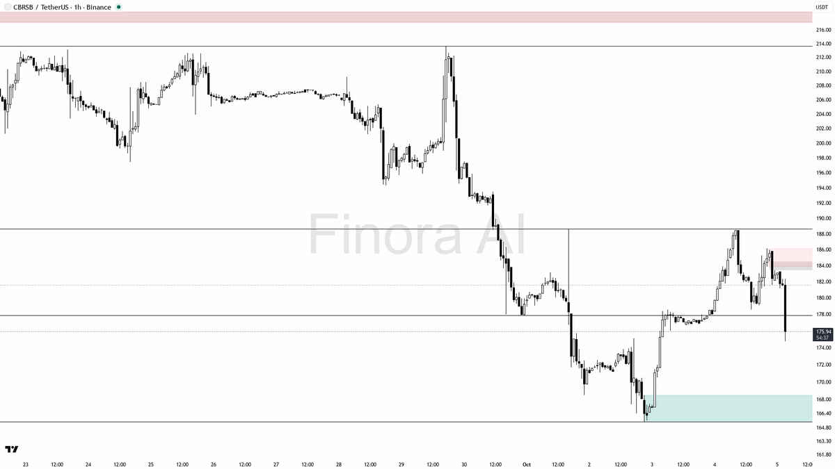 ⚠️ $CBRSB volume spikes 19.7x but price drops 3%—is this capitulation or a deeper slide?🧵👇 
 [📷](https://pbs.twimg.com/media/HT01EcKWQAAlIp6.png) https://pbs