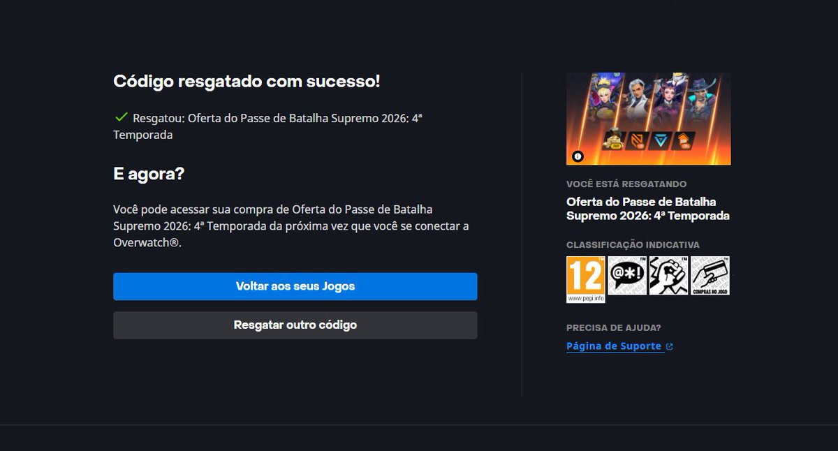 Devius275's tweet photo. Muito obrigado pelo Passe Supremo @Morenafps e @OverwatchBrasil !!! Finalizando a season muito bem, valeu demais <3 <3 <3 https://t.co/AM4R1F9J9P