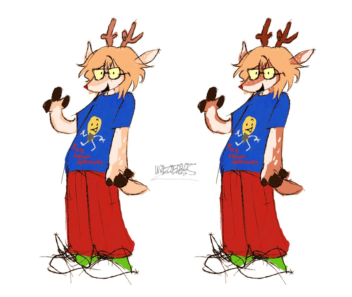 INJECTEDBATS's tweet photo. havent seen anyone draw deer facty yet #factattackadventures https://t.co/WIiYe4Q12u