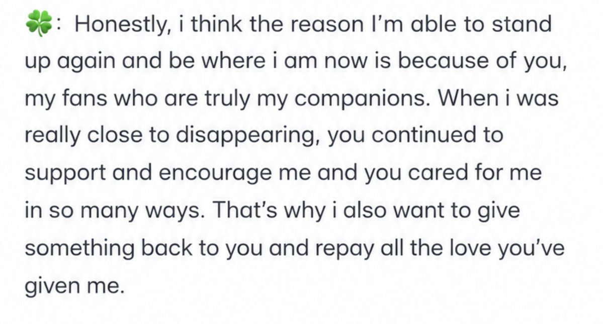 oceanxoul's tweet photo. “the reason i’m able to be where i am today is bcs of you. when i was really close to disappearing, you kept supporting me, encouraging me &amp; caring for me in so many ways.” 

god, this means so much. he really loves his mates with all his heart. i'm crying this is too precious 🥺 https://t.co/cJhXipmasG