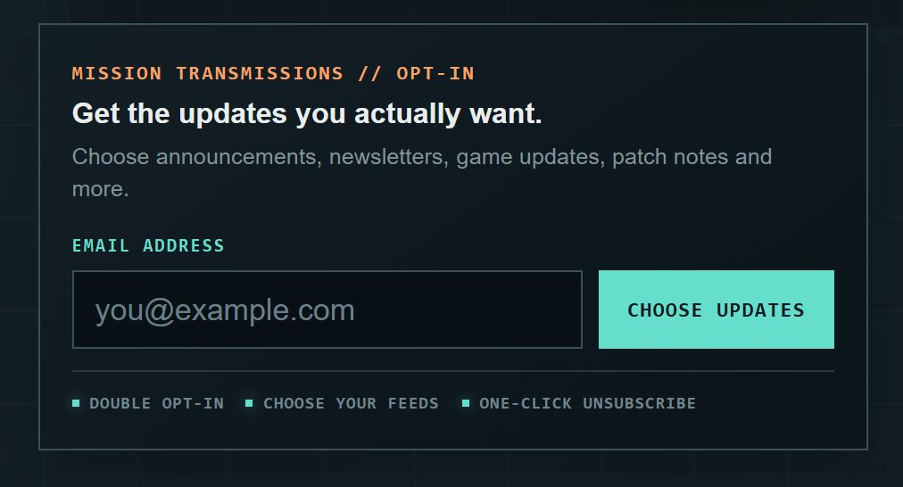 Dream_RJ's tweet photo. New mailing system now fully working and setup - just head over to https://t.co/xjW1trZbH9 home page and look for this box on the right hand panel.
#WebDev #Website #Gaming #GameDev #YouTube #BrowserGame #DistantShift https://t.co/t0YHZ76Cnc