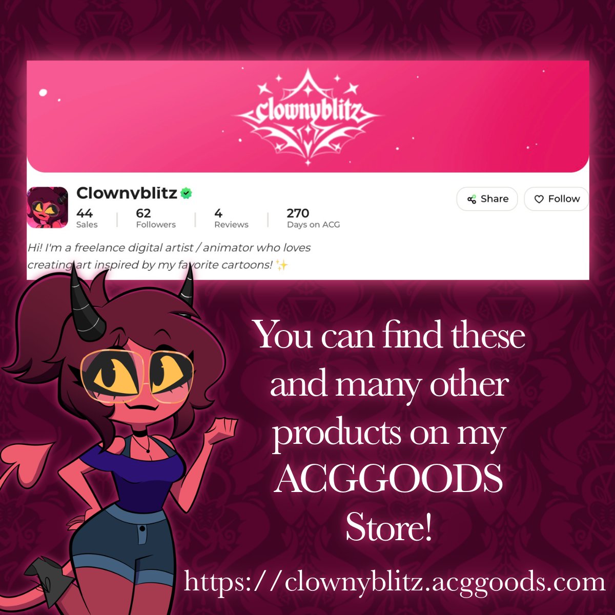 clownyblitz's tweet photo. Fanmade Trading Cards are available now on my ACGGOODS store! They are $6.66 each, and any support is highly appreciated (▰˘◡˘▰) They all have a silvery paper holographic and are about the same size as the official trading cards! 
#hazbinhotel #hazbinhotelfanart https://t.co/4SBtEy5Mt9
