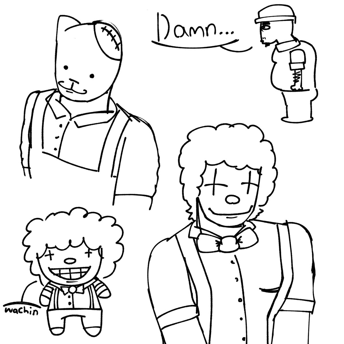 TheNamelessNick's tweet photo. otherside y extras
#oc #doodles #pose #clown https://t.co/opC2oWdUAg