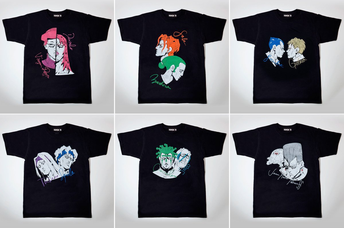 jojo_goodscheck's tweet photo. プレミアムバンダイ新着！

【PB限定】【ジョジョの奇妙な冒険 黄金の風】ペアTシャツコレクション【2027年1月発送】

10月5日(月) 10時 予約開始！

https://t.co/2ay4V1CH1p https://t.co/wbocLx03At