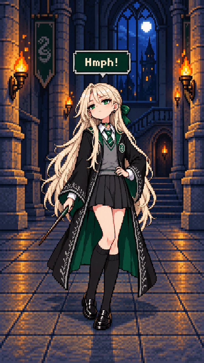 Malfoid_CTO's tweet photo. A wild DRACAEA appeared! She looks unimpressed. What will you do? 

▶  FIGHT  ▶  RUN  ▶  COMPLIMENT HER HAIR https://t.co/0DAwLGHTq0