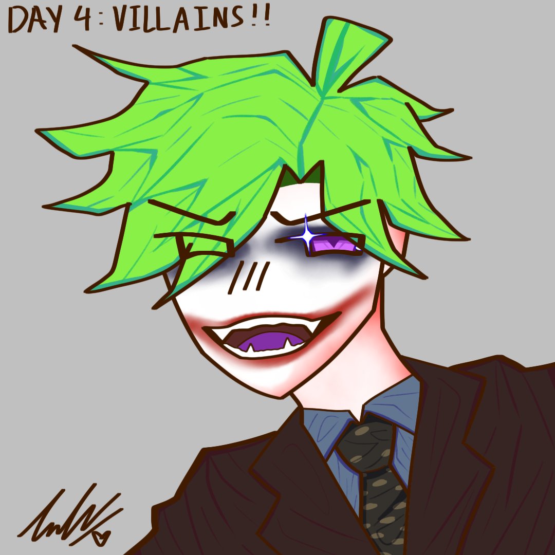 drfireesq_'s tweet photo. Day 4 of #frousetober2026 !! Yumi as the joker cuz he alrdy has the hair LMAOO https://t.co/5PHNW8aeBO