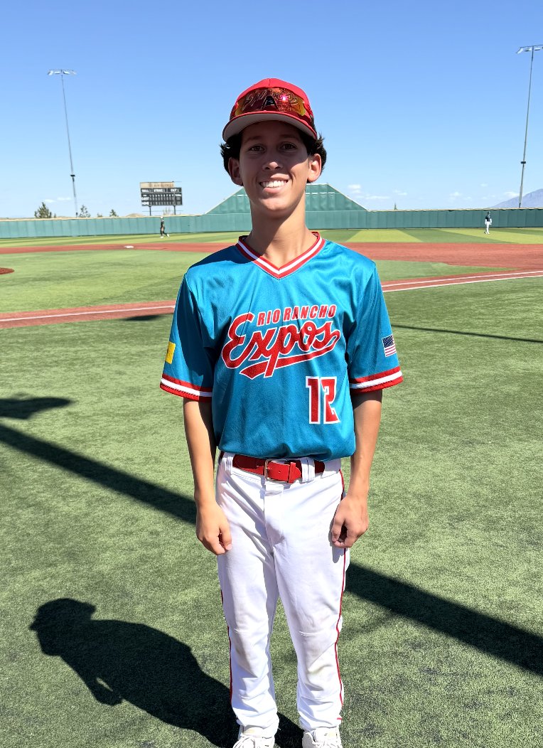 FiveToolNM's tweet photo. F: @nmnextlevel 2029 8, Rio Rancho Expos 1 
PoG: Peyton Burfiend 6 IP, 3K, H, 0 ER
Hitter: Nick Alvarez 1-2 
Notable: Jason Bransford Jr 1-1, RBI | 1 IP, K https://t.co/gpEovDqWul