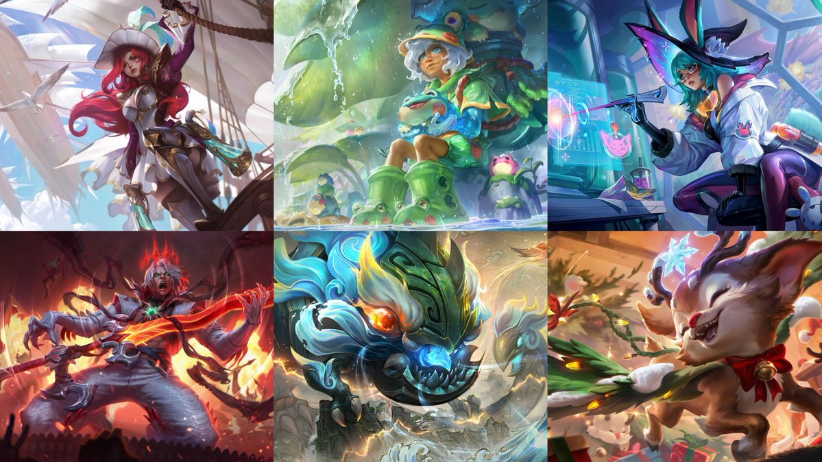 NewAzkaryan's tweet photo. Skins que estarão em Promoção (de 5 de Setembro até 12 de Outubro)‼️

🔷 Tier Épico
• Quinn Projeto | 975 Rp
• Smolder Rena | ? Rp
• Miss Fortune Rainha de Batalha | ? Rp
• Aurora Coelha de Batalha | ? Rp
• Milio Pastor de Chuvas | ? Rp
• Kog'Maw Pergaminhos Shan Hai | ? Rp
• Zeri Canção do Oceano | ? Rp
• Sylas Lobo de Batalha | ? Rp
• Viego Dissonância da Pentakill | ? Rp
• Shaco Estrela Negra | ? Rp
• Miaukai | ? Rp

🔶 Tier Comum ou Inferior
• Lee Sin Acólito | ? Rp
• Trundle Rebatedor | ? Rp
• Draven Curtindo o Verão | ? Rp
• Garen Almirante | ? Rp