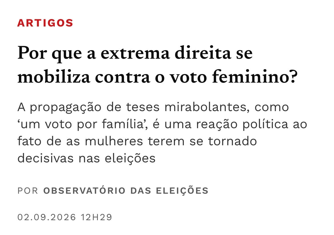 kookyeh7's tweet photo. Mulheres, votem com consciência e como se fosse a última vez. Porque pode ser. 

Com o Flávio Bolsonaro ganhando, ficaremos a um passo de NÃO ter direitos. Nossa pequena “liberdade” é apenas sorte geográfica. Lembrem-se disso https://t.co/qDFhGv3o54