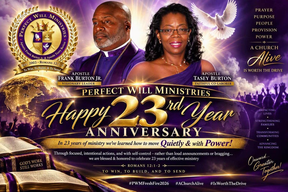 ApostleFrank's tweet photo. This is what happens when my Perfect Will Ministries collides with my Wilmu Family for our 23rd Pastoral Anniversary!

THE RESULT = #FreshFire https://t.co/tzgzwCDae9