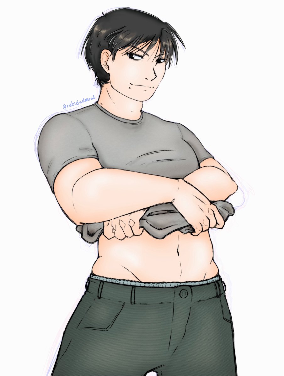 rabidadmiral's tweet photo. A random Roy tummy drawing I’ll probably never finish 🔥
  #fmatwt  |  #roymustang  |  #fma  |  #admiralart https://t.co/pKRDuArsIi