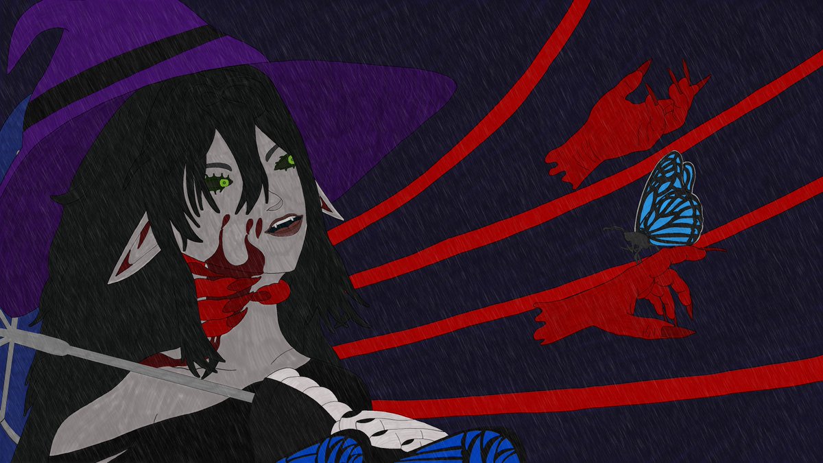 Omni4Gaming's tweet photo. For horror lovers, spooky time is all the time. But costumes are fun so here's a little #LaynaLazART of the queen as a witch! https://t.co/mv2bGLsGL6