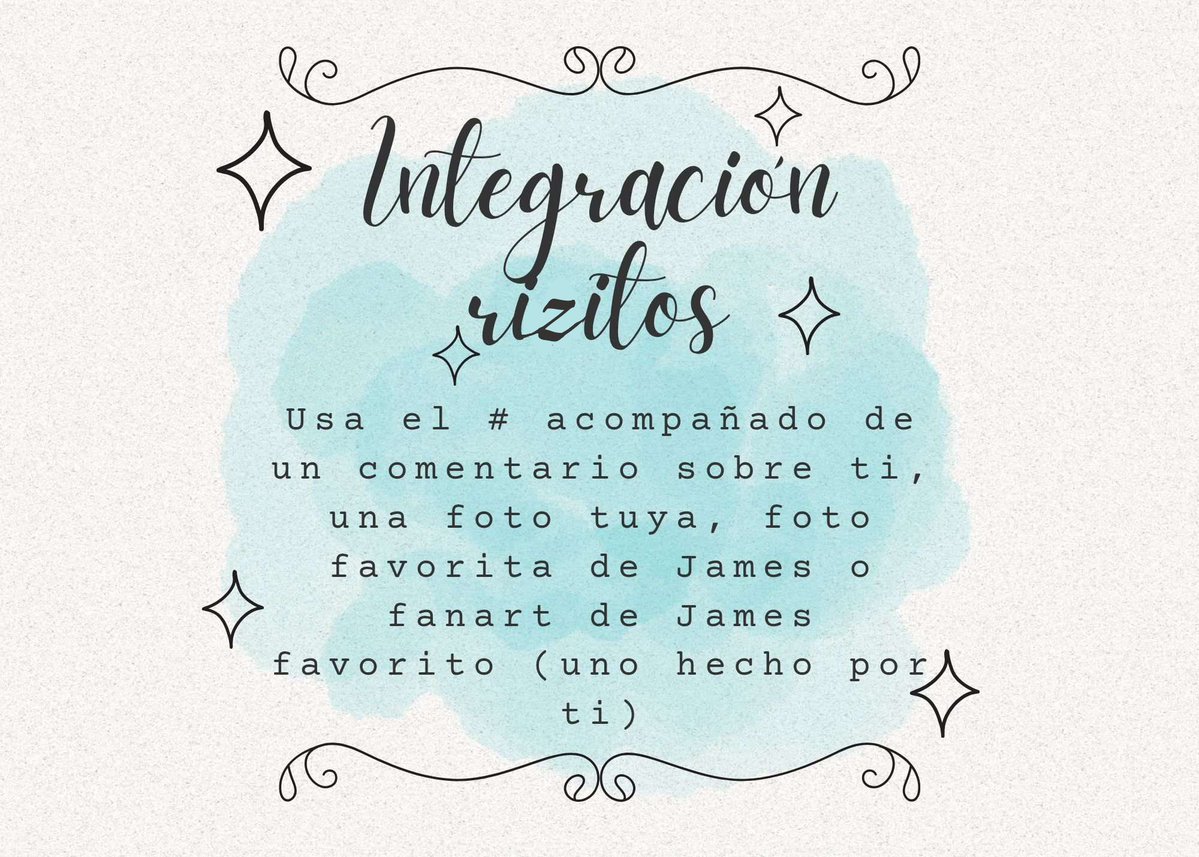 Jamon_Updates's tweet photo. ⭐️|Buenas tardes rizitos preciosos, hoy retomamos la actividad de INTEGRACIÓN RIZITOS debido a que el fandom pasó por un cambio de nombre, sin mencionar que hay muchos rizitos nuevos! Usa el #IntegracionRizitos con los datos de la imagen y si gustas puedes incluir tus pronombres! https://t.co/e7LLBGQBHU