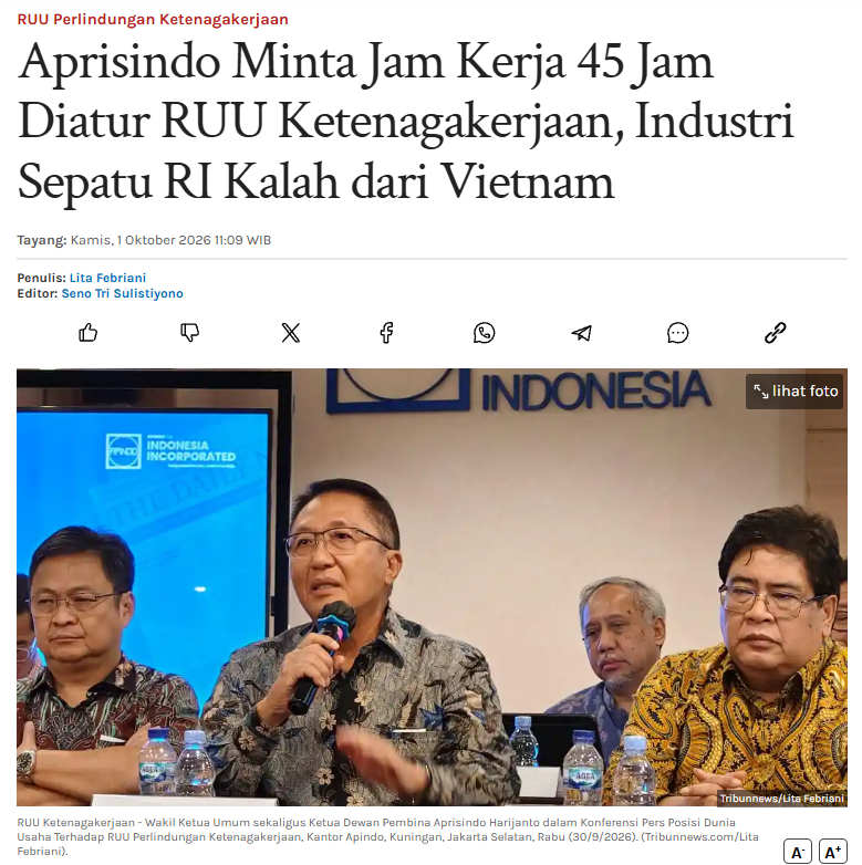 MenteriPekerja's tweet photo. 5. Kerja 45 Jam/Minggu
10 point Isu Ketenagakerjaan APINDO https://t.co/N4uyixBkST
