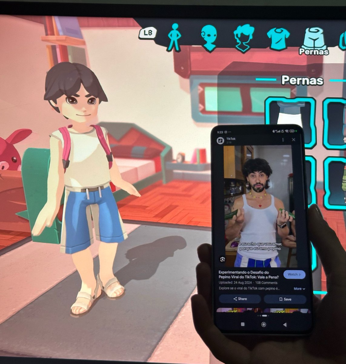 luvyoonme's tweet photo. eu e meu noivo estamos jogando temtem e decidimos usar o @matandomatheus como ref porém o jogo não dá muitas opções de visual https://t.co/eGiZt7mX3s