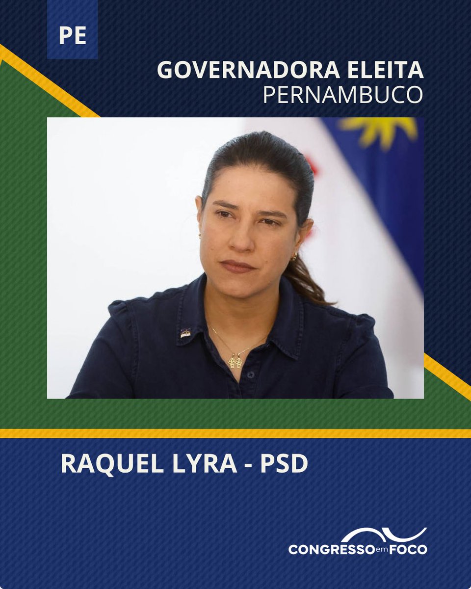 congressoemfoco's tweet photo. Raquel Lyra foi eleita governadora de Pernambuco neste domingo (4) para o mandato de 2027 a 2030. Com 98% das urnas apuradas, recebeu 53,28% dos votos válidos, segundo a Justiça Eleitoral.
#CongressoEmFoco #Eleições2026 #RaquelLyra #governadora #Pernambuco https://t.co/vcPv4scKFF