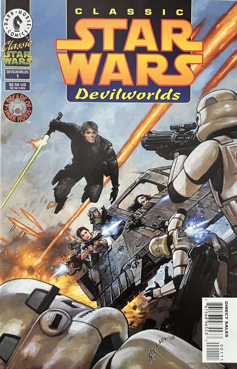 PowerCosmic13_'s tweet photo. CLASSIC STAR WARS: DEVILWORLDS #1 cover by #ChristopherMoeller. The two issue series collects short stories produced by MARVEL UK as backups by British writers and artists like Alan Moore, Alan Davis, Steve Parkhouse and John Stokes https://t.co/1jUICccd0T