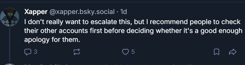 GiveMeBanHammer's tweet photo. BS🦋 users are…not good people.

Yunayuispink posted Malfoid Art on BS🦋, and predictably the crowd over at that site harassed the artist to the point she took it down and forced to make an apology.

Of course knowing the tyoe of users BS 🦋are, an apology is often not enough - as users are also calling for others there to dig into her account before deciding whether her apology is “good enough” for them, see pic 3.

Yuna reposted her art on X now, and her reception is the opposite of BS🦋, mostly or all support and compliments for her work.

I hope this is a proper lesson to many Asian Artists to NEVER post any art to BS🦋. You do not have to be miserable, and posting your art there gives you nothing but misery.
