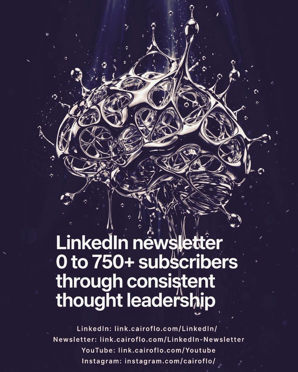 cairoflo's tweet photo. As of today; 843 subscribers. Organic. LinkedIn newsletter built through consistent thought leadership, zero paid shortcuts.
An audience that reads, buys, and refers.
#CAIROFLO #LinkedInMarketing #ThoughtLeadership #ContentMarketing #LinkedInGrowth https://t.co/tF4muP0Oye https://t.co/H5pNbXzfko