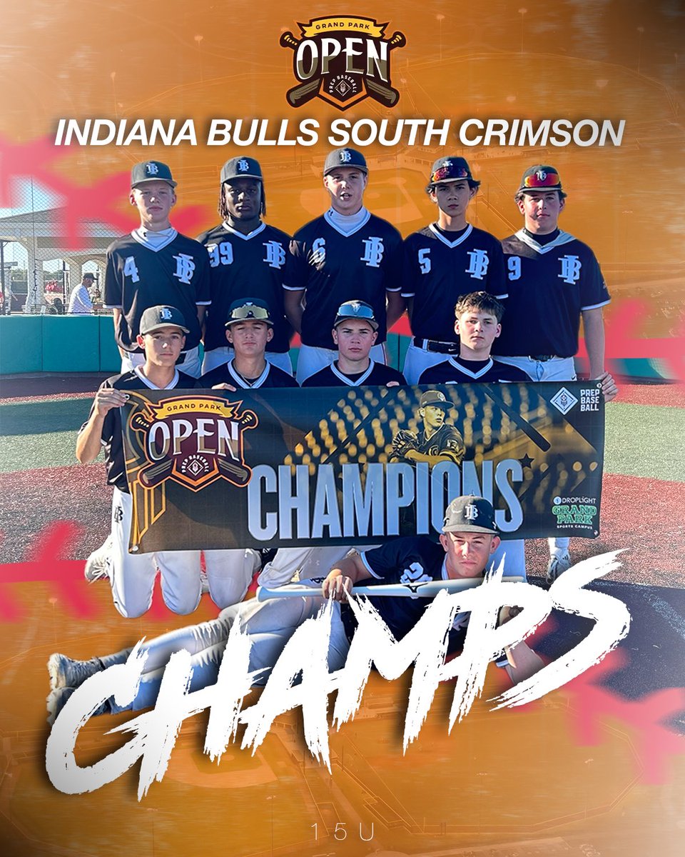 PBTIndy's tweet photo. 🥇Congratulations to the 15U PBT Grand Park Fall Open Champions, Indiana Bulls South Crimson! 🥇 https://t.co/kHe33xccCp