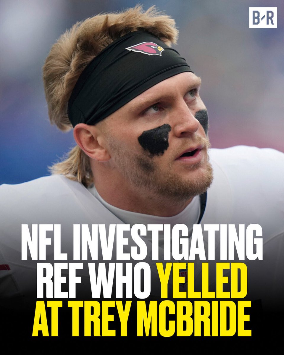 BleacherReport's tweet photo. NFL is investigating an exchange between an official and Trey McBride that went viral 👀

Full details here: https://t.co/lAzLrW0wAW https://t.co/AkaUCR2mvi