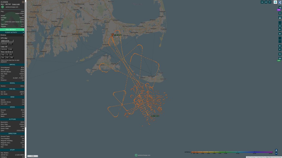 steffanwatkins's tweet photo. Known USCG aircraft involved in the search:
๐บ๐ธ USCG MH-60T Jayhawk 6061 #AE6CEF was first to launch from Cape Cod Coast Guard Air Station in search of C-GRJP at 07:30 UTC, over two hours after the last contact with the aircraft.
๐บ๐ธ USCG HC-144A Ocean Sentry 2309 #AE2707 launched from Cape Cod Coast Guard Air Station at 07:40 UTC.
๐บ๐ธ USCG HC-130J Hercules 2012 #AE5DEB launched from Elizabeth City Coast Guard Air Station at 10:40 UTC.
๐บ๐ธ USCG HC-130J Hercules 2013 #AE5DEC launched from Elizabeth City Coast Guard Air Station at 17:51 UTC.