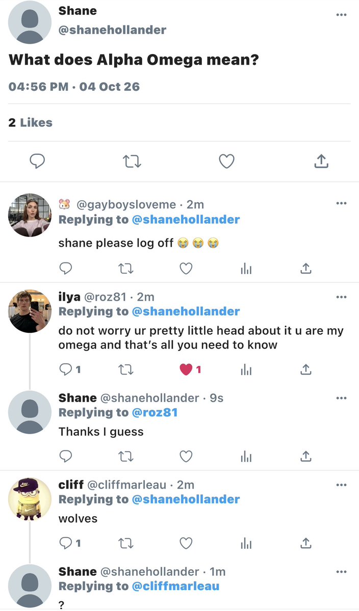 mysweetbuny's tweet photo. Chronically offline Shane learns about the Omegaverse https://t.co/m4RC2Wj6g8