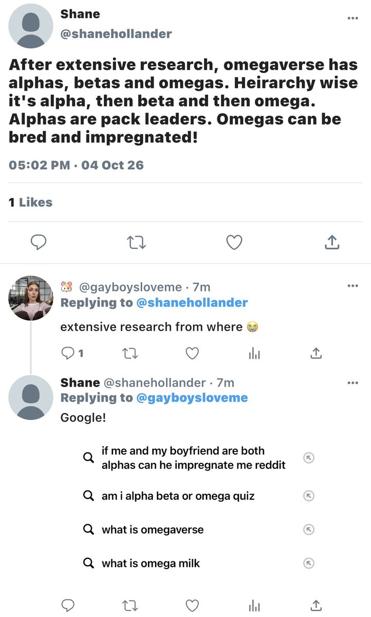 mysweetbuny's tweet photo. Chronically offline Shane learns about the Omegaverse https://t.co/m4RC2Wj6g8