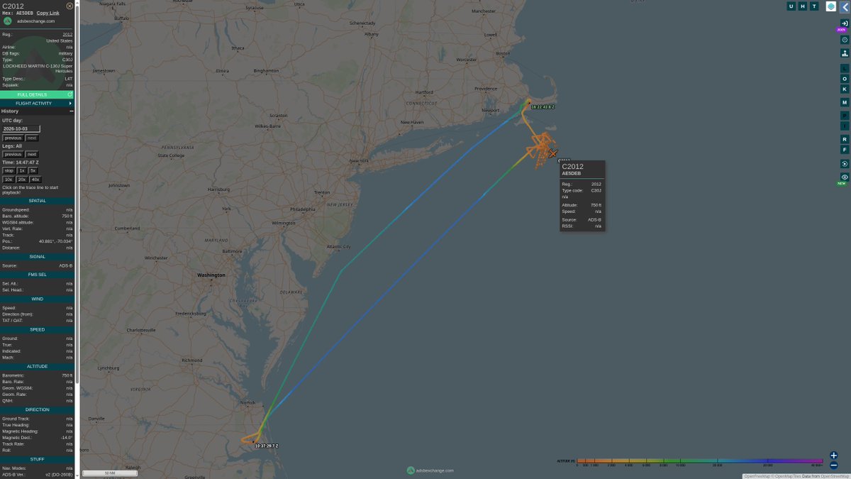 steffanwatkins's tweet photo. Known USCG aircraft involved in the search:
๐บ๐ธ USCG MH-60T Jayhawk 6061 #AE6CEF was first to launch from Cape Cod Coast Guard Air Station in search of C-GRJP at 07:30 UTC, over two hours after the last contact with the aircraft.
๐บ๐ธ USCG HC-144A Ocean Sentry 2309 #AE2707 launched from Cape Cod Coast Guard Air Station at 07:40 UTC.
๐บ๐ธ USCG HC-130J Hercules 2012 #AE5DEB launched from Elizabeth City Coast Guard Air Station at 10:40 UTC.
๐บ๐ธ USCG HC-130J Hercules 2013 #AE5DEC launched from Elizabeth City Coast Guard Air Station at 17:51 UTC.