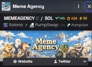 TheMemeAgencies's tweet photo. DexScreener Updated

https://t.co/A8C68W9xuu https://t.co/9lKlZFsEQ2