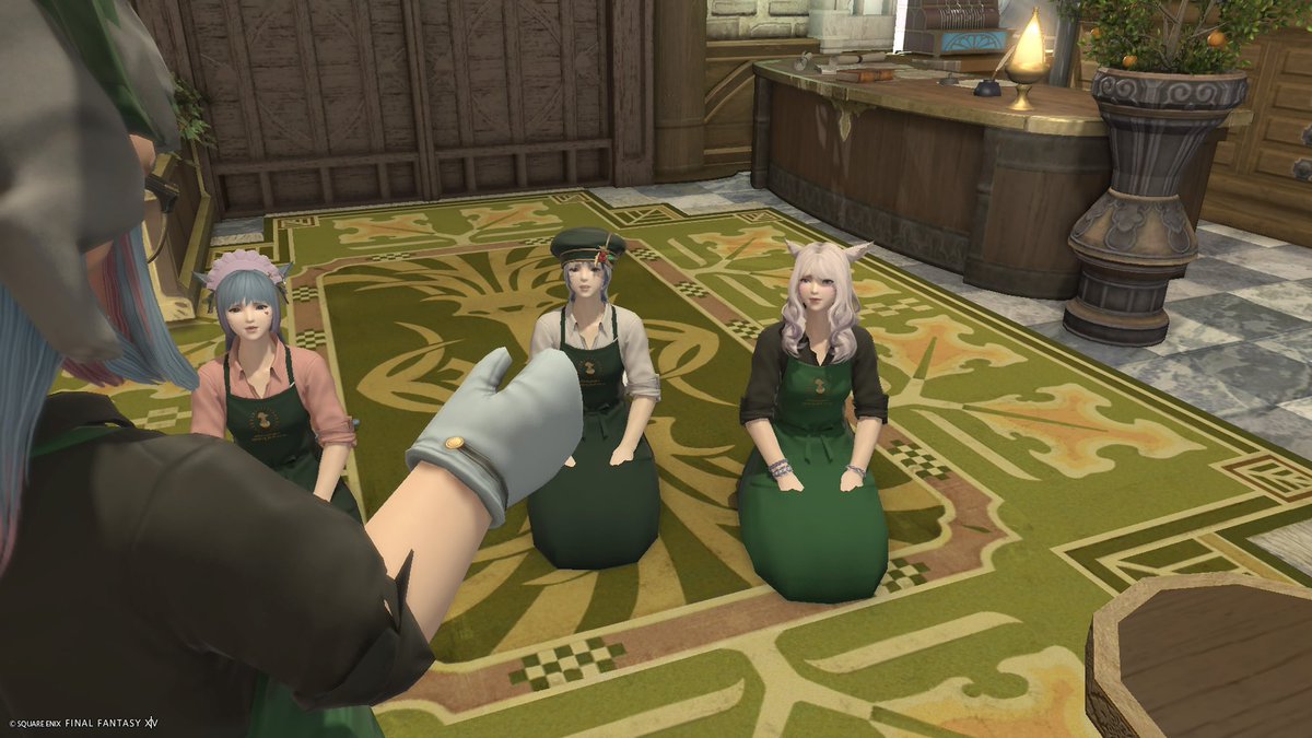 Dai_chi01's tweet photo. おはミコฅ^•ω•^ฅ
店長に怒られてるバイトです(o;TωT)o
 #FF14  #おはミコ  #ミコッテ  #ララフェル #Dulce https://t.co/8ojjK5RLT9