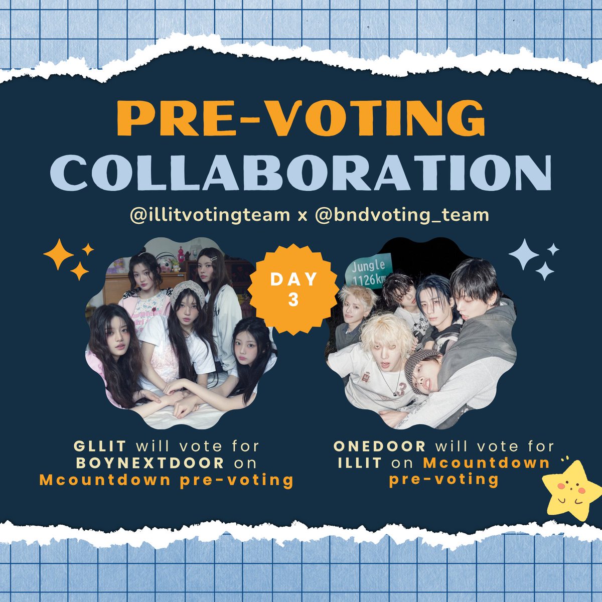 illitvotingteam's tweet photo. VOTING COLLAB - Day 3 

GLLIT, please vote for BOYNEXTDOOR's "Animal" on the Mnet+ app.  

🔗 https://t.co/OB3yjsne3B 

- 1 proof = 5 votes 
- Make sure to choose the "Pre-Voting" category  

⚠️Drop your proof in the replies! And don't forget to use a watermark  

#ILLIT #아일릿 https://t.co/tFrMNNreu0