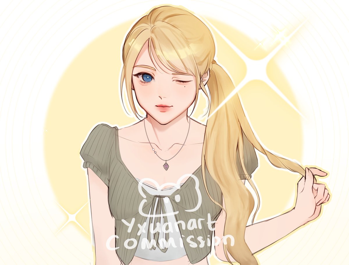 curedbyz's tweet photo. Just blink your eyes and slowly start smiling~ 😉

Art by Yxuanart , cms by me 🫶🏻 https://t.co/lRnA8e4ZB5