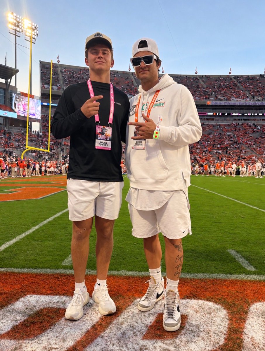 NolanDownes's tweet photo. Incredible visit to @ClemsonFB yesterday.  Thanks so much @TajhB10 for investing your time in me and for our relationship that continues to grow.  Excited for the future. 
@coachchadmorris @Clements_TJC @Coach_Grisham @ClemsonInsider @ClemsonTigerNet @Clemson247 @TomLoy247 @ChadSimmons_ @Andy_Villamarzo @CharlesPower @SWiltfong_ @ZBlostein247 @baylintrujillo @CJBennett_08 @QBcoach1 @JayGuarantano @RecruitManatee @JacquezGreen