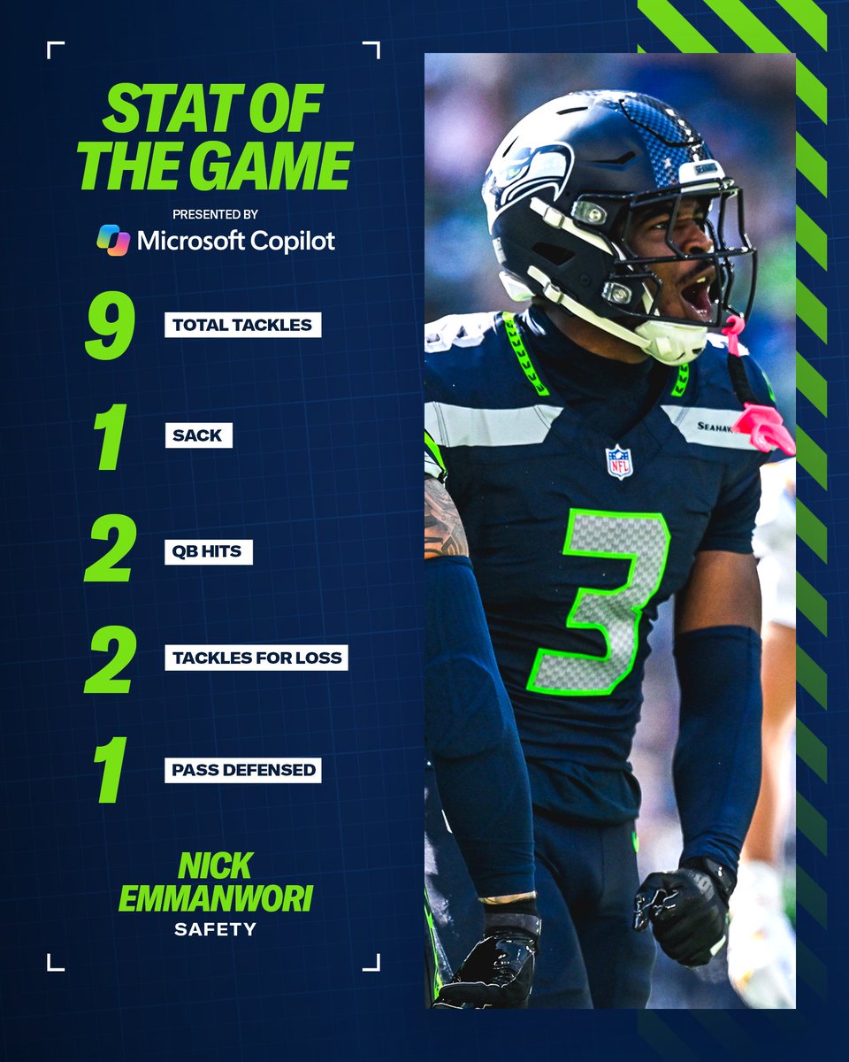 Seahawks's tweet photo. Emmanwori was busy 📈 https://t.co/R99txsksl2