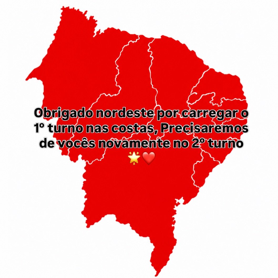 rafa83crf's tweet photo. VAMOS COM TUDO NO 2°TURNO ⭐️⭐️⭐️⭐️✊🏾🇧🇷 #Eleições2026 #LULA13JÁ 1️⃣3️⃣ https://t.co/p7fXpqD1Qh