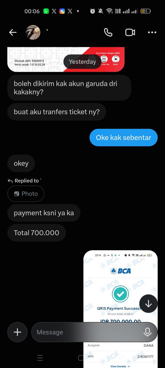 buertekjw's tweet photo. HELP RT

PENIPU TIKET FINAL FIFA ASEAN TIMMAS
@keonshew @keonshes 

Dari awal udah ok tbtb harga naik terus, nawarin refund eh tau tau malah di block 

t. penipu scam skem wts wtb wtt zonauang zona jajan https://t.co/VeGtlCT2jw
