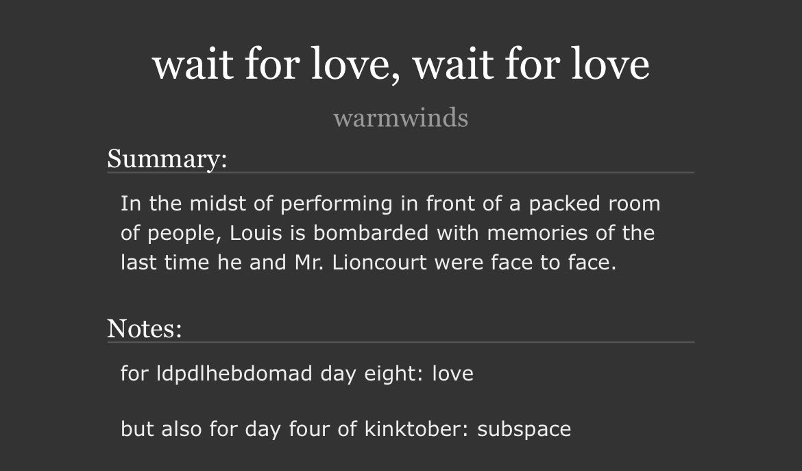 whoinvitedtomaa's tweet photo. wait for love, wait for love | love

for day eight of ldpdlhebdomad | day four of kinktober: subspace

https://t.co/tvCcpkp9Al https://t.co/hmhqfiwLhe