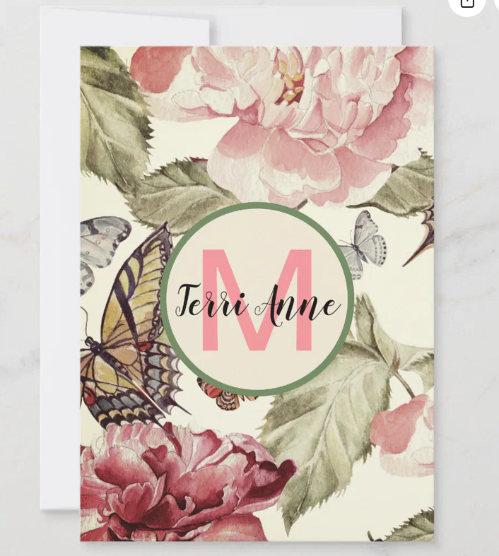 Evie_Hourglass's tweet photo. 30% Off! Peony #Flowers &amp; Butterflies #Monogram Flat #ThankYou Card https://t.co/3pa1WHdDI9 via @zazzle #Zazzle #zazzlemade #cards #butterflies #floral #greetingcard #greetingcards #cardshop #greetings #thanks #peony #elegant #custom #personalize #cardsforsale #ShopSmall #OnSale https://t.co/yqMKPbg13F