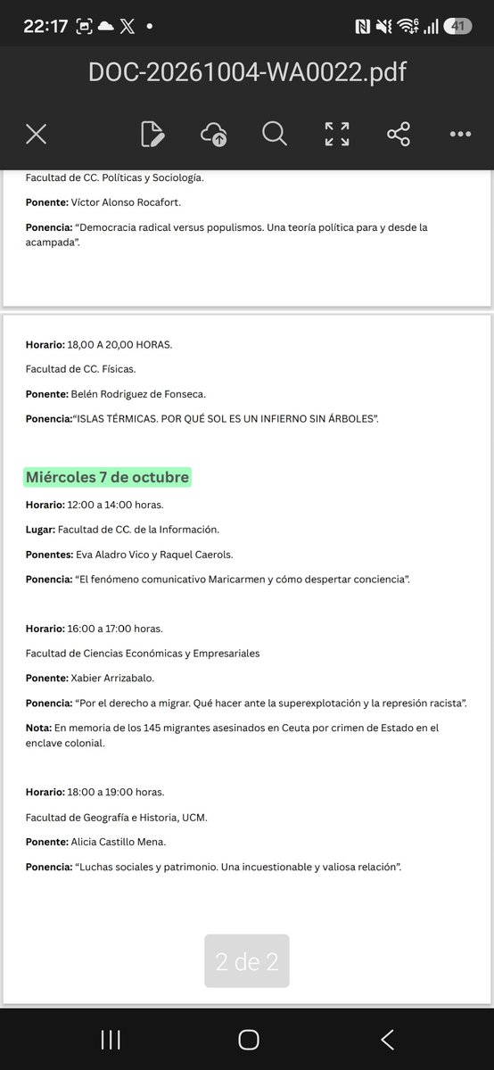 evaladro's tweet photo. La Uni en la Acampada.  A partir de mañana,  Clases en la Acampada de Sol a cargo de profes de la UCM. Programa https://t.co/rhDLmzUMbE