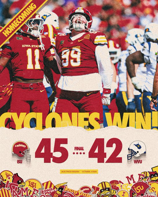 EduCerrada80's tweet photo. Homecoming at Jack Trice Stadium. What an incredible game. Best decision of my life coming here, unlike anything I've ever experienced.

Hoping I'll be playing here next season!!
@IowaStateU @CycloneFB   #Kicker #CollegeFootball #CycloneNation #WalkOn https://t.co/RUBdXuUt18
